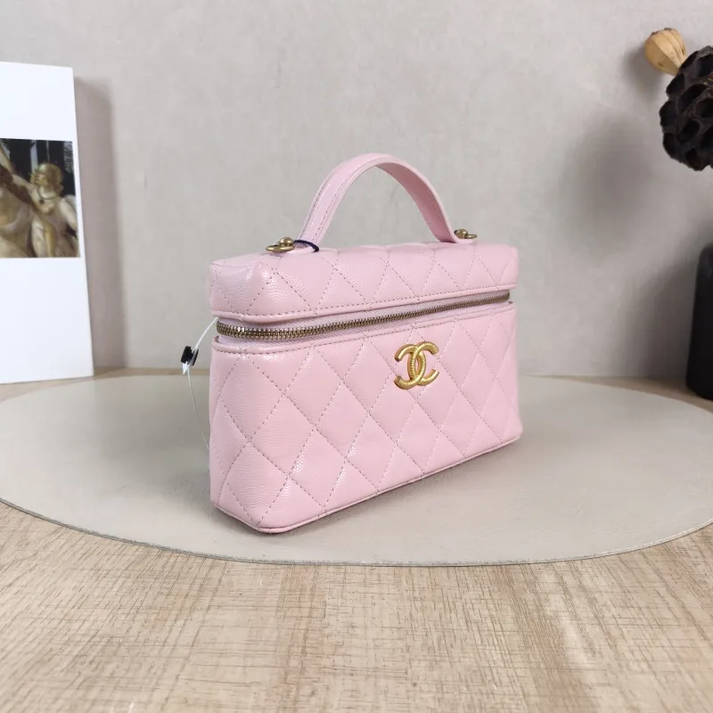 Chanel Crossbody Bag lp Box Bag Top Handle Crossbody Bag Pink Calfskin One Size 19.5 × 5 × 17 cm — cover view 5 of 5