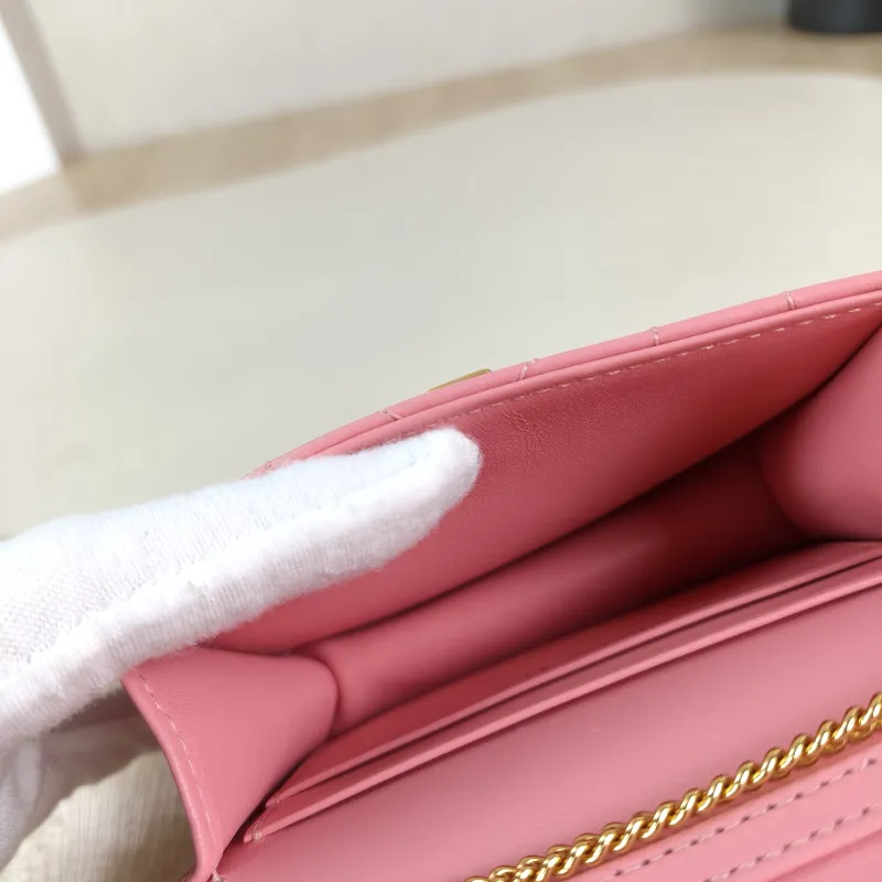 DIOR Shoulder Bag Chain Shoulder Crossbody Bagwoc Pink Lambskin One Size 12 × 3 × 19 cm — detail view 5 of 12
