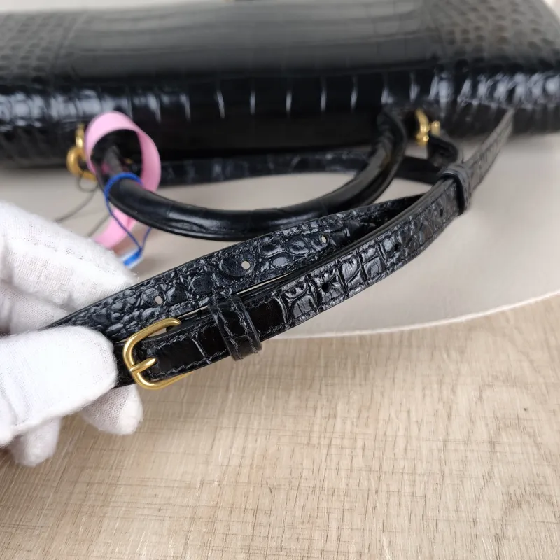 BALENCIAGA Shoulder Bag Hourglass Strech Hourglass Bag Black Calfskin One Size 35 × 6.5 × 16 cm — detail view 2 of 11