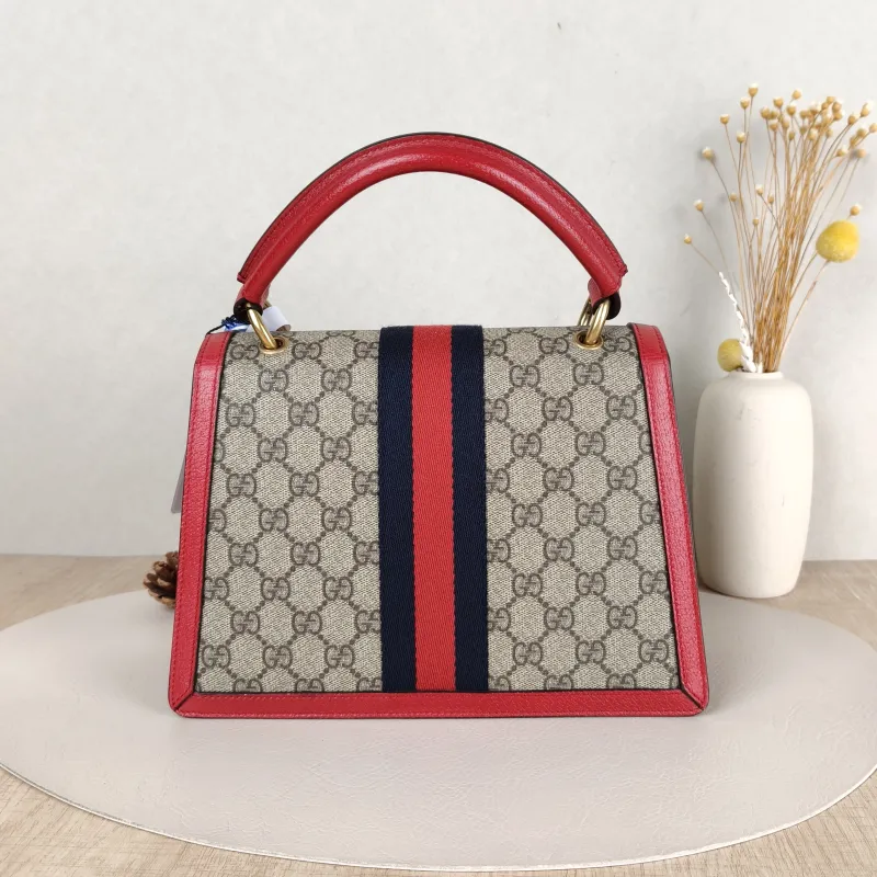 GUCCI Top Handle Bag Queen Margaret Top Handle Bag Monogram PVC Small25.5 × 13 × 17.5 cm Leather Tag — cover view 5 of 5