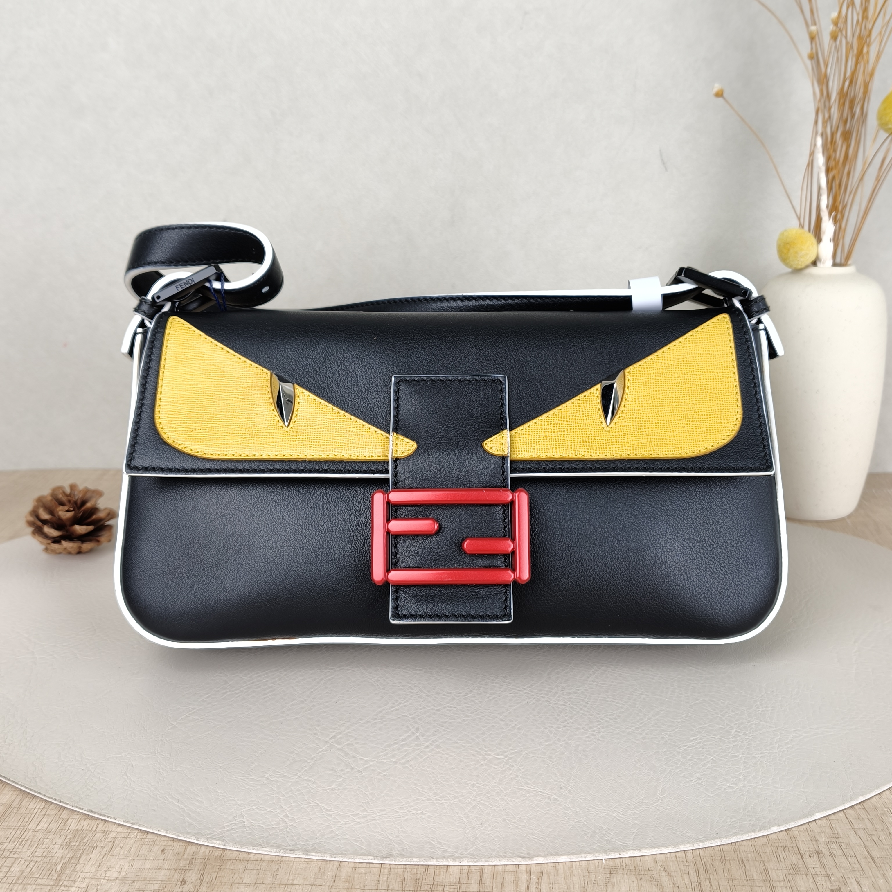 FENDI Crossbody Bag Baguette Baguette Bag Calfskin Medium