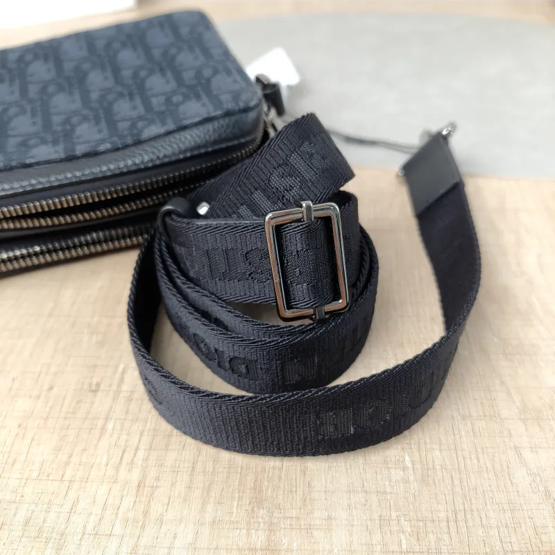 DIOR Shoulder Bag Oblique Jacquard Camera Bag Blue 17.5 × 5.5 × 12.5 cm — detail view 8 of 10