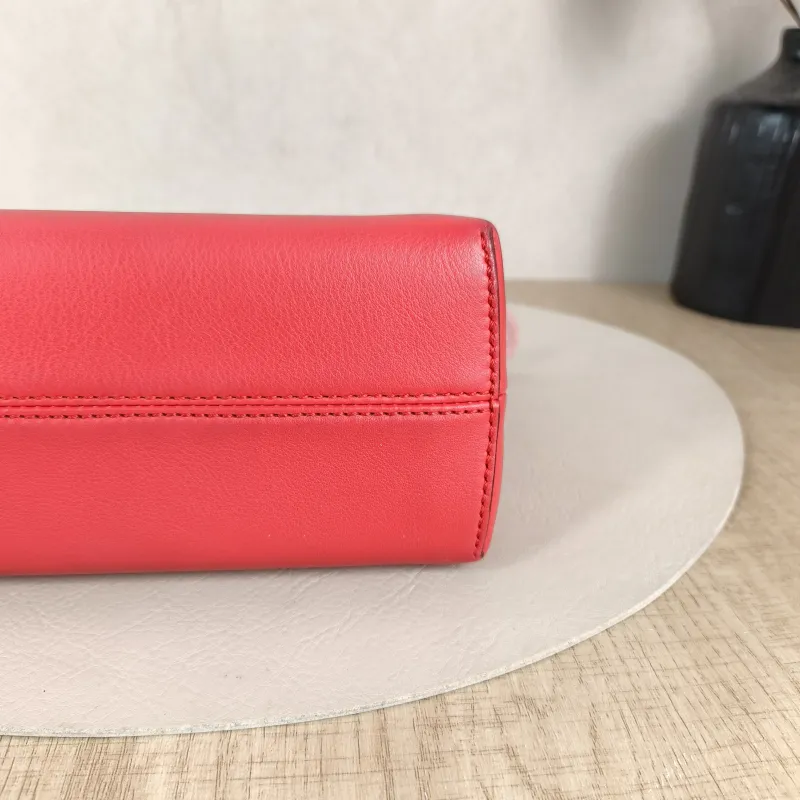 FENDI Crossbody Bag by the way Red Calfskin Mini 20.5 × 9 × 12 cm — detail view 9 of 11
