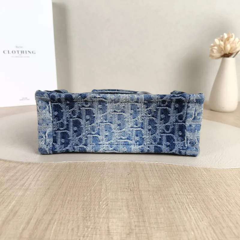 DIOR Top Handle Bag Book Tote Shoulder Strap Edition Blue Mini 21.5 × 7.5 × 13 cm — cover view 3 of 5