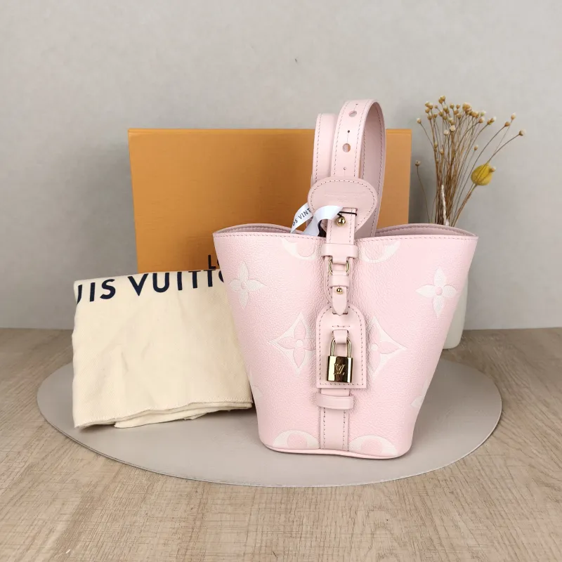 Louis Vuitton Top Handle Bag ALL IN BB · White Empreinte Embossed Calfskin Monogram BB18 × 12 × 16 cm — cover view 3 of 6
