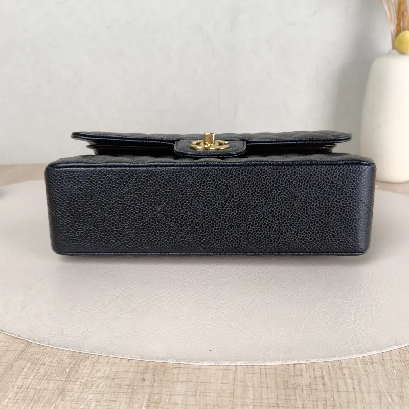 Chanel Crossbody Bag Classic Flap CF Black Grained Calfskin Small 23 × 6 × 14.5 cm 29 — cover view 4 of 5