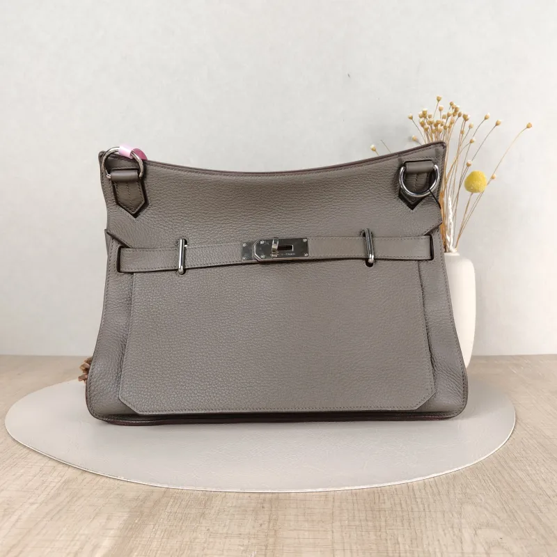 Hermès Shoulder Bag Jypsiere 3418 Taurillon Clemence TC Calfskin Large34 × 15 × 26 cm