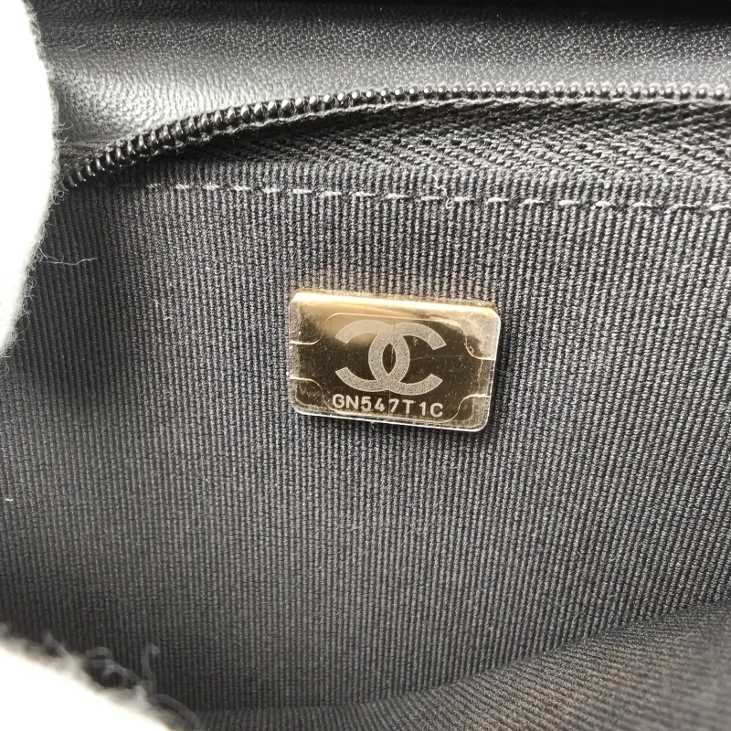 Chanel Crossbody Bag Classic Flap WOC CF WOCWOC Bag Black Grained Calfskin Mini 19.2 × 3.5 × 12.3 cm — detail view 12 of 13