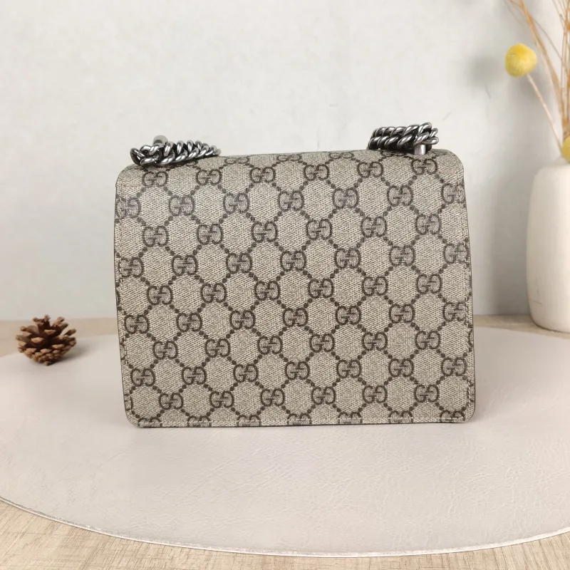 GUCCI Crossbody Bag Dionysus Monogram Red PVC Mini 20 × 5 × 15.5 cm — cover view 3 of 5