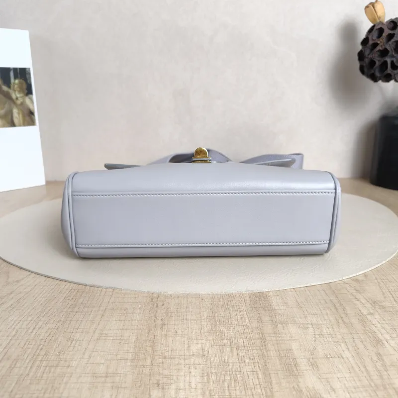 CELINE Crossbody Bag Soft 16Shoulder Bag Grey Calfskin Small23 × 9 × 15 cm — cover view 3 of 5