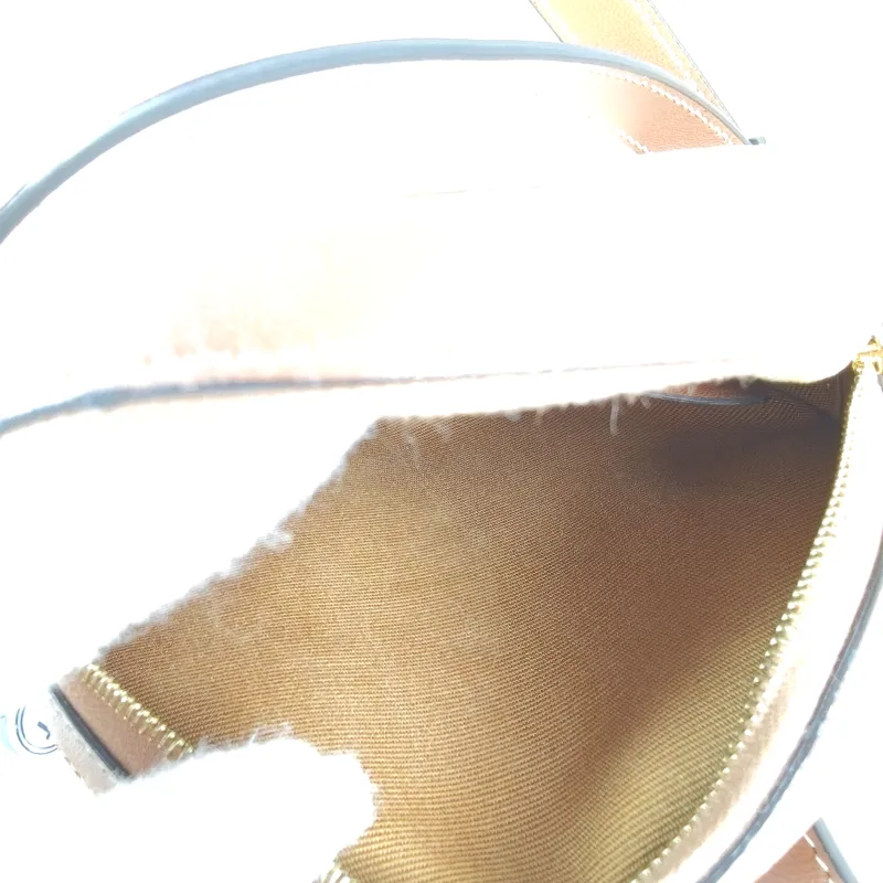 CELINE Crossbody Bag Triomphe White PVC Mini 13.5 × 4 × 13.5 cm — detail view 4 of 11