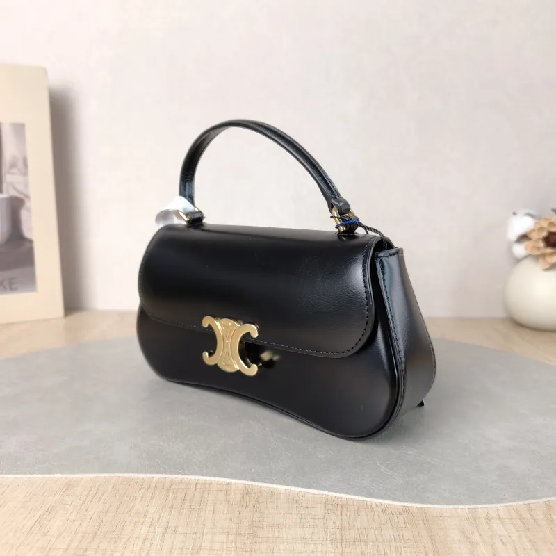 CELINE Crossbody Bag teen lola Crossbody Bag Black Calfskin One Size 20 × 5 × 11.5 cm — cover view 4 of 5