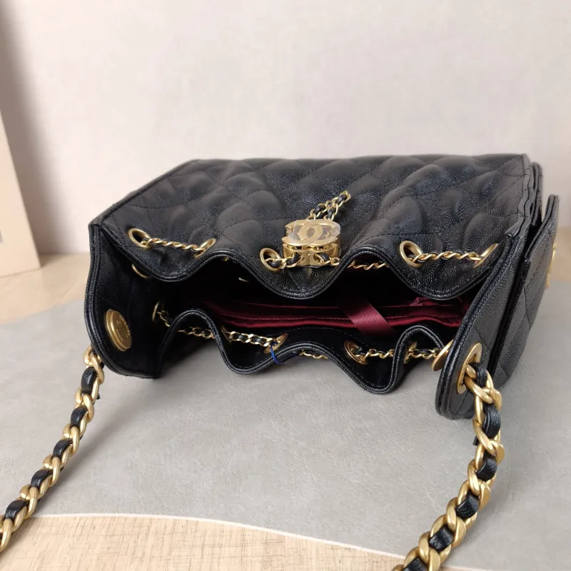 Chanel Shoulder Bag 25Bag Black Grained Calfskin Mini 22 × 12.5 × 20 cm — detail view 8 of 11