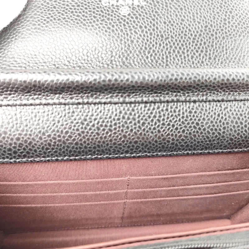 Chanel Crossbody Bag Classic Flap WOC CF WOCWOC Bag Black Grained Calfskin Mini 19.2 × 3.5 × 12.3 cm — detail view 4 of 15