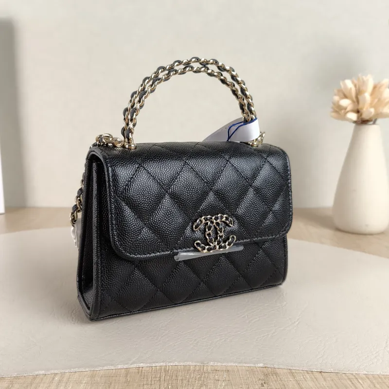 Chanel Crossbody Bag kelly Black Grained Calfskin nano 15 × 5 × 11 cm — cover view 4 of 4