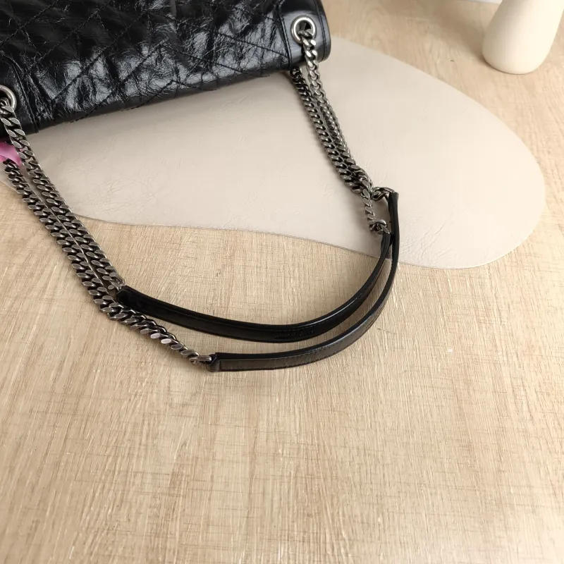 SAINT LAURENT Crossbody Bag Niki D Waxed Leather Calfskin Large 32 × 9 × 23 cm — detail view 5 of 13