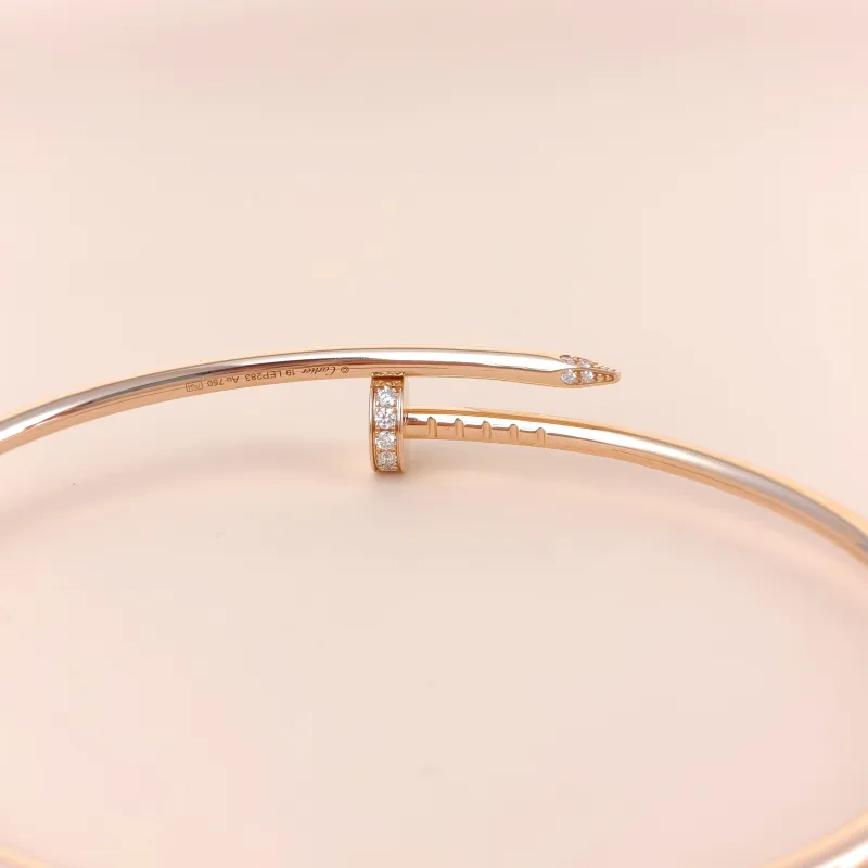 CARTIER Bangle Juste un Clou Bangle Rose Gold Diamond18KR ose Gold Small Edition 19 — cover view 7 of 9