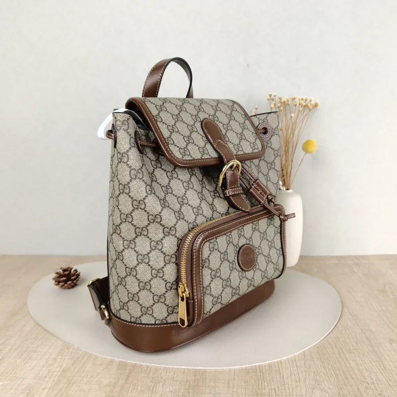GUCCI Backpack GG Retro Collection Backpack Brown PVC One Size 26.5 × 13 × 30 cm — cover view 3 of 5