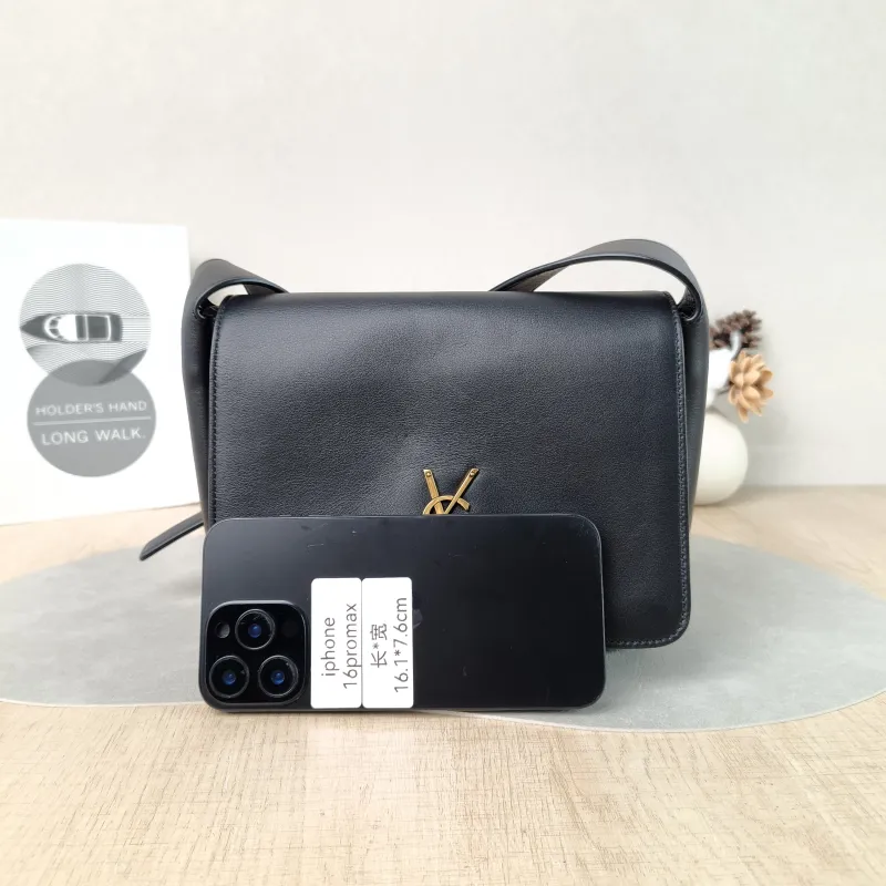SAINT LAURENT Crossbody Bag Niki Besace Messenger Bag Black Calfskin Small 21.5 × 9.5 × 16 cm — cover view 3 of 5