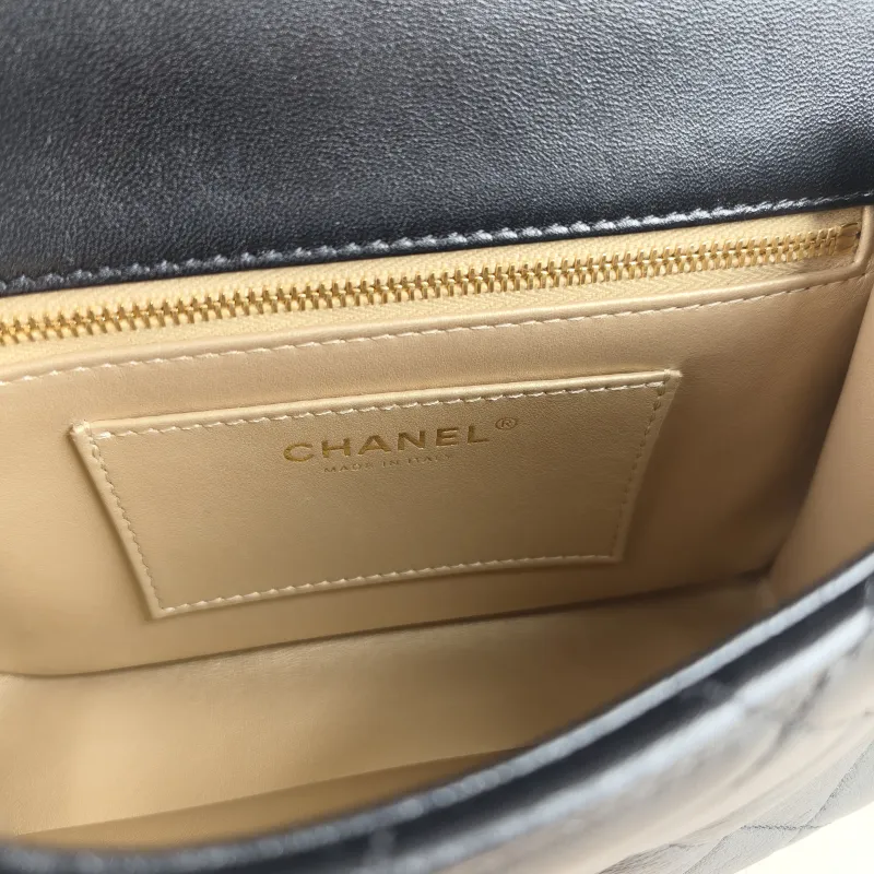 Chanel Crossbody Bag 24c mini Black Lambskin One Size 20.5 × 6 × 14 cm — detail view 12 of 13