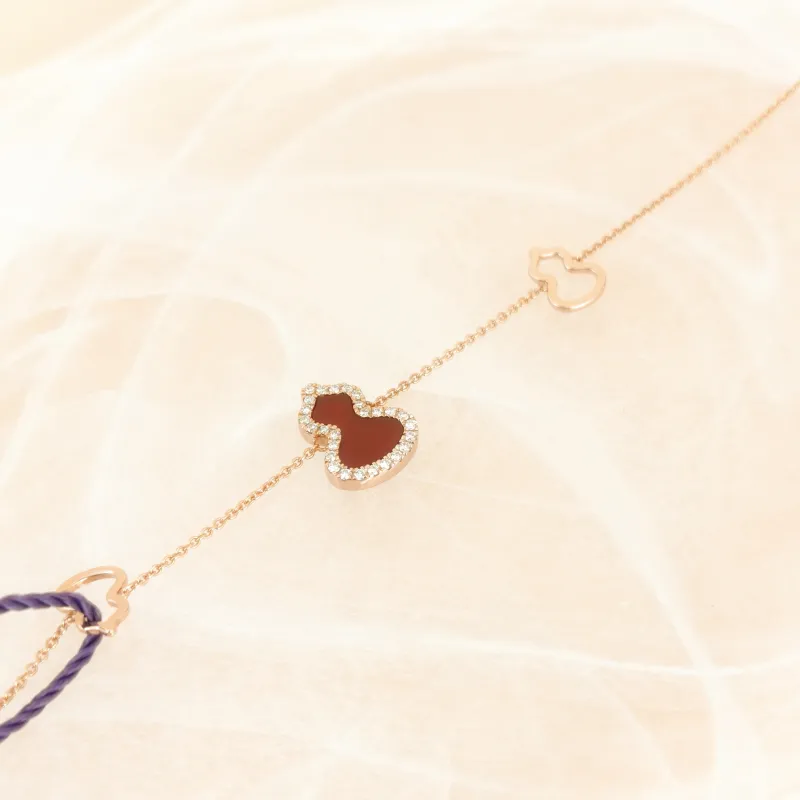 Qeelin Bracelet Wulu Collection Bracelet Red Agate Diamond18KR ose Gold One Size 18cm โ cover view 3 of 7
