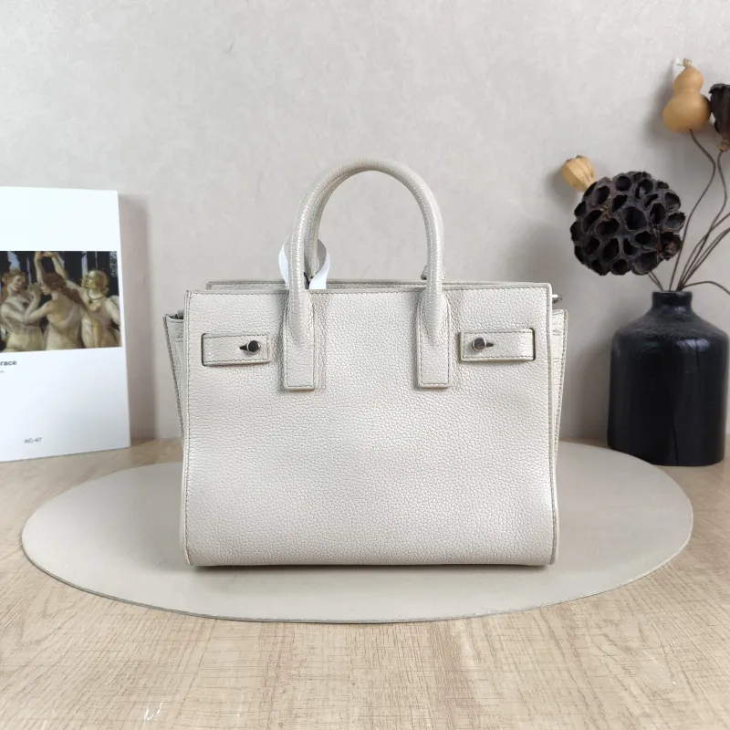 SAINT LAURENT Top Handle Bag SAC DE JOUR White Calfskinnano22 × 11 × 17.5 cm — cover view 4 of 5