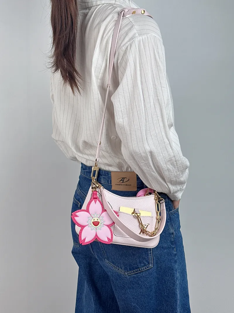 Louis Vuitton Shoulder Bag MARELLINI Pink Epi Embossed Calfskin Mini 19 × 6.5 × 13.5 cm — on-model view 1 of 3