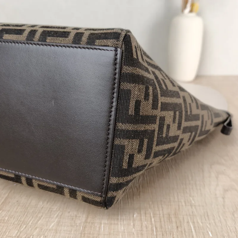 FENDI Crossbody Bag origami Monogram Calfskin Medium 27 × 16.5 × 27 cm — detail view 8 of 9