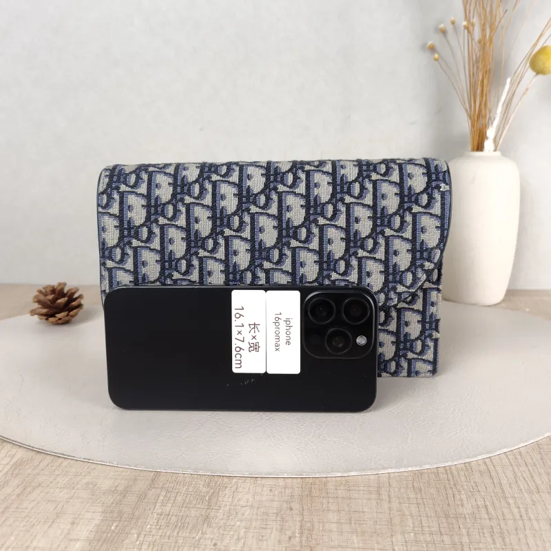 DIOR Crossbody Bag Saddle Chain Bagwoc Monogram Canvas Medium 22 × 5 × 14.5 cm — cover view 2 of 5