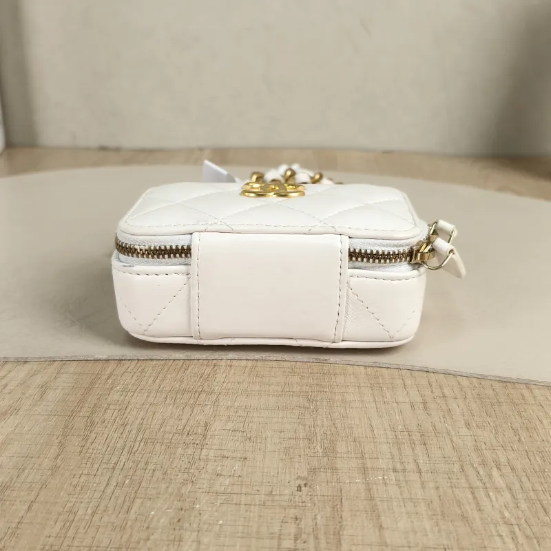 Chanel Crossbody Bag Camera Bag Box Crossbody Bag White Lambskin One Size11 × 4 × 7 cm — cover view 5 of 5