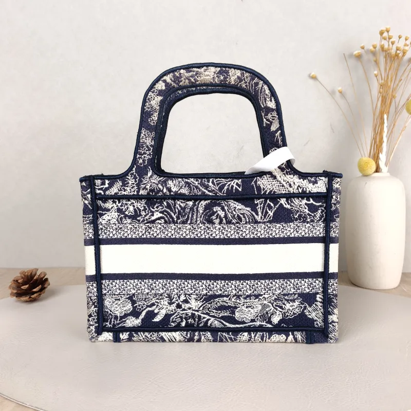 DIOR Top Handle Bag Book Tote Colorblock Canvasmini22.5 × 6 × 15 cm — cover view 3 of 5