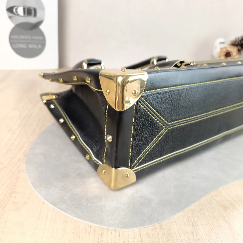 Louis Vuitton Top Handle Bag Suhali Vintage Black Lambskin One Size 36 × 12 × 22 cm — detail view 8 of 13