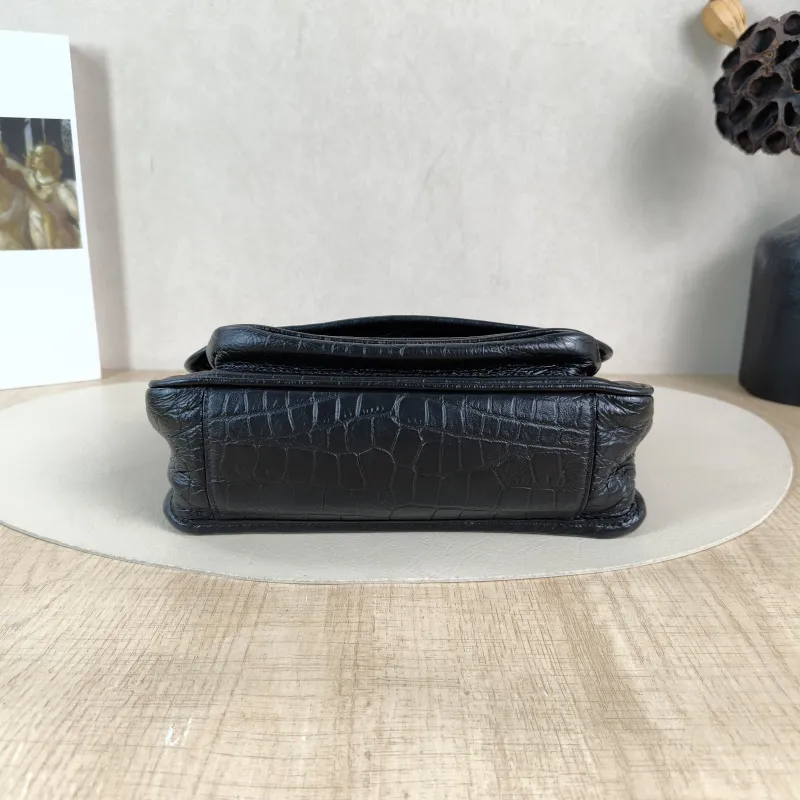 SAINT LAURENT Crossbody Bag Niki Black Waxed Leather Calfskin Small 21 × 7.5 × 16 cm — cover view 2 of 6