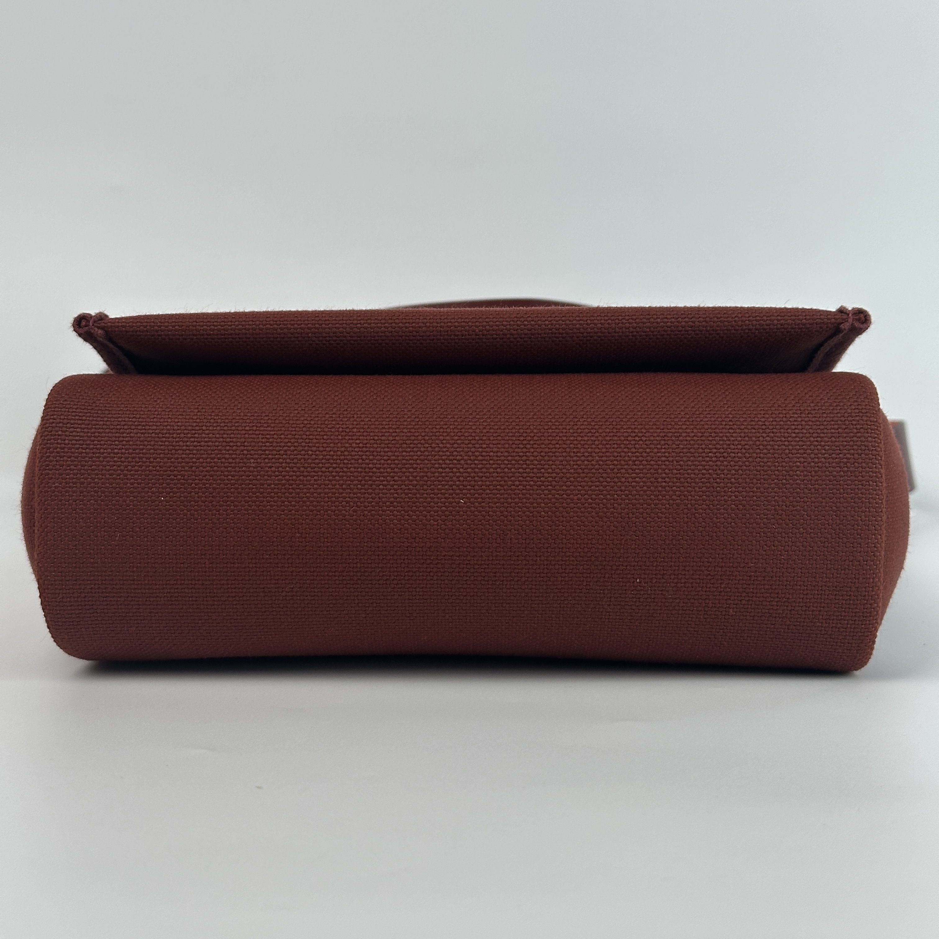 Hermès Top Handle Bag Gold Canvas Calfskin mini — cover view 13 of 16