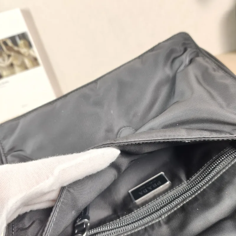 PRADA Shoulder Bag Re-Nylon Shoulder Bag Black Nylon 23 × 11 × 16 cm — detail view 8 of 13