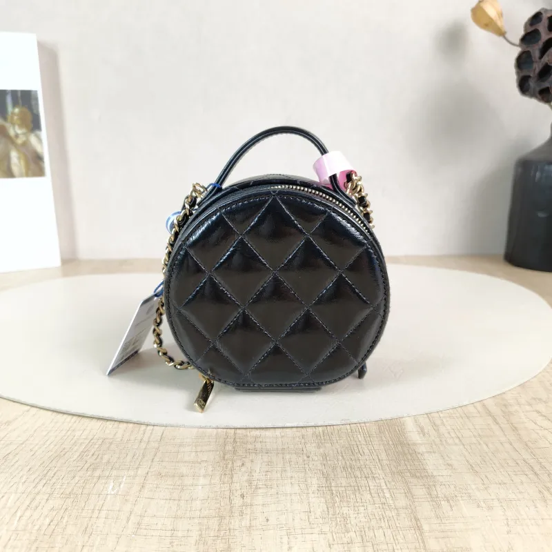 Chanel Crossbody Bag Crossbody Bag Black with Gold-Tone Hardware Waxed Leather Mini 12 × 5.5 × 11 cm — cover view 4 of 5