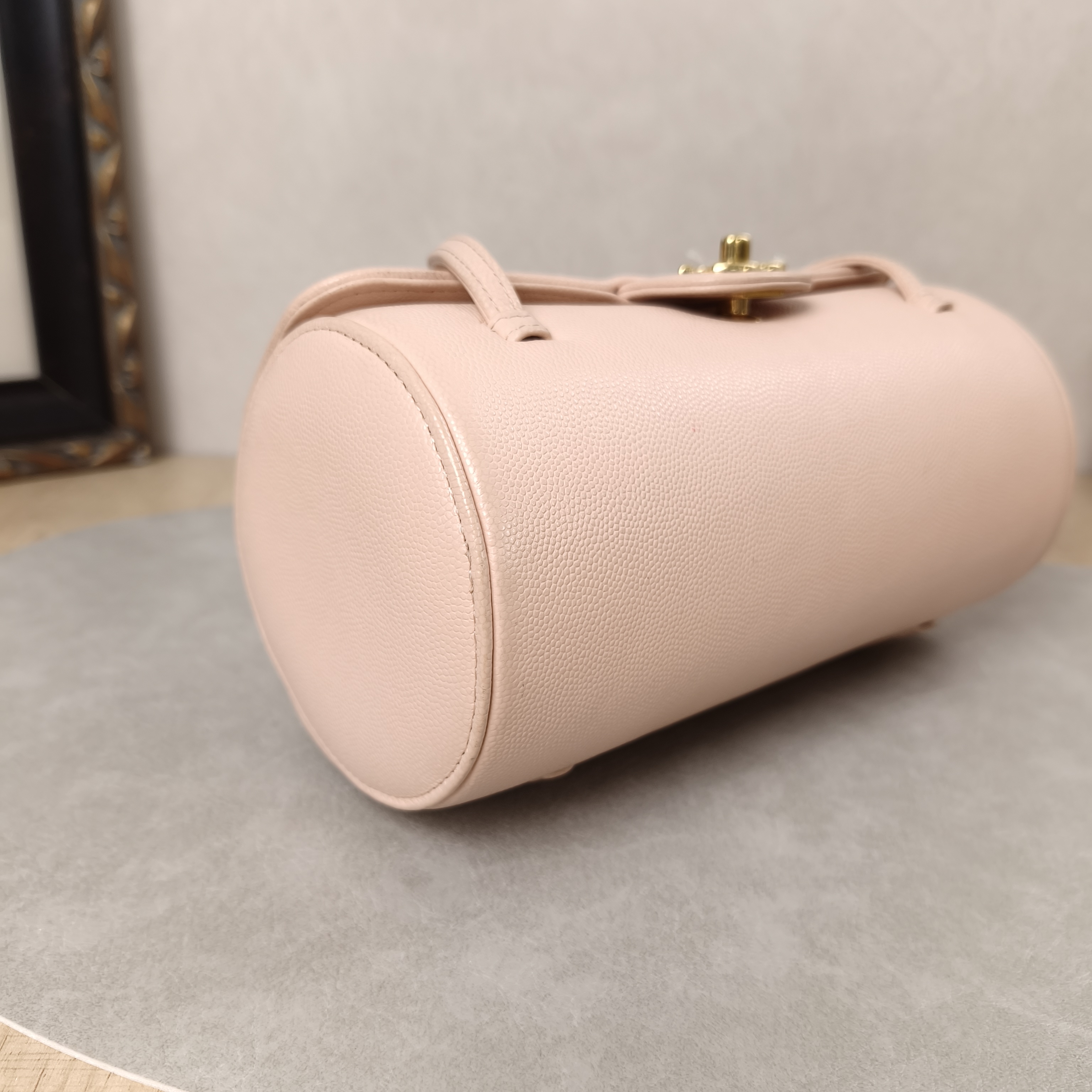 Chanel Shoulder Bag26p preppy coco Bowling Bag Pink Grained Calfskin Small20 × 10 × 10 cm — cover view 11 of 11
