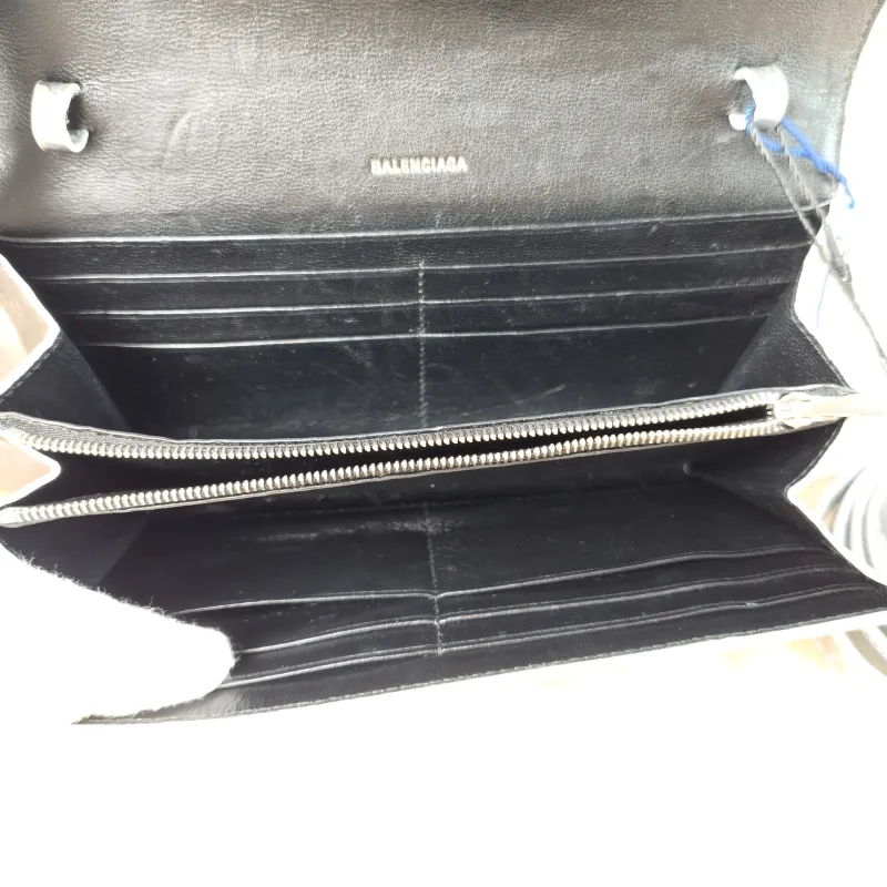 BALENCIAGA Crossbody Bag WOC Crossbody Bag Silver Calfskin One Size 19.5 × 3 × 10 cm — detail view 13 of 13