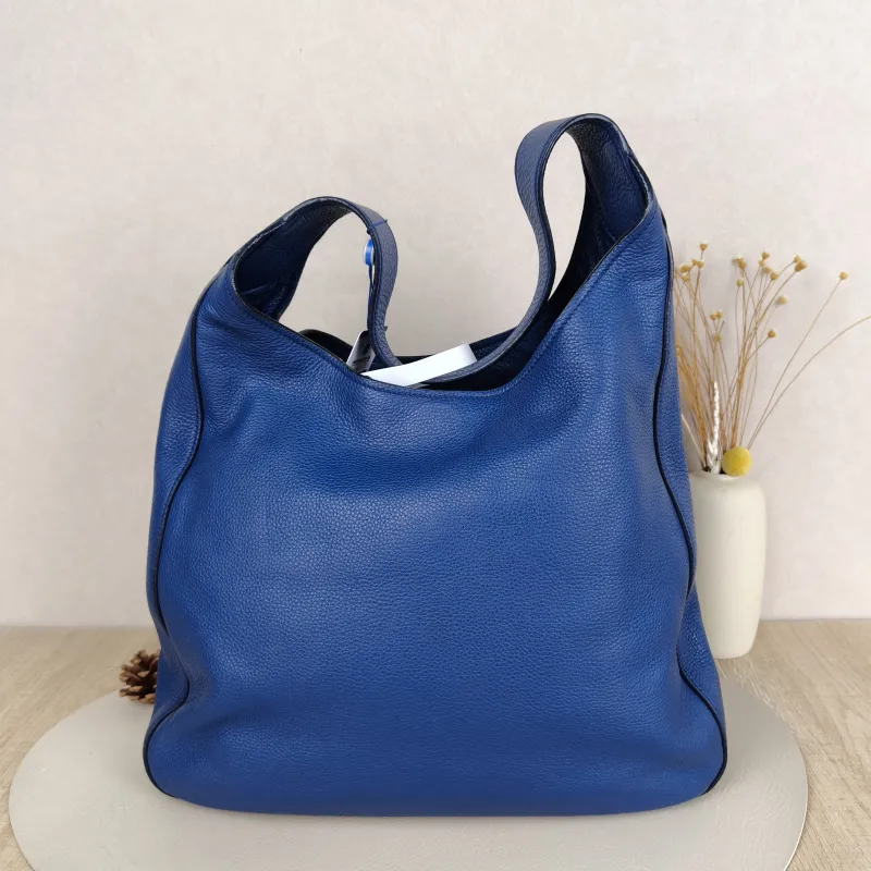 PRADA Shoulder Bag Hobo Vintage Shoulder Bag Navy Calfskin One Size35 × 9 × 36 cm — cover view 3 of 8