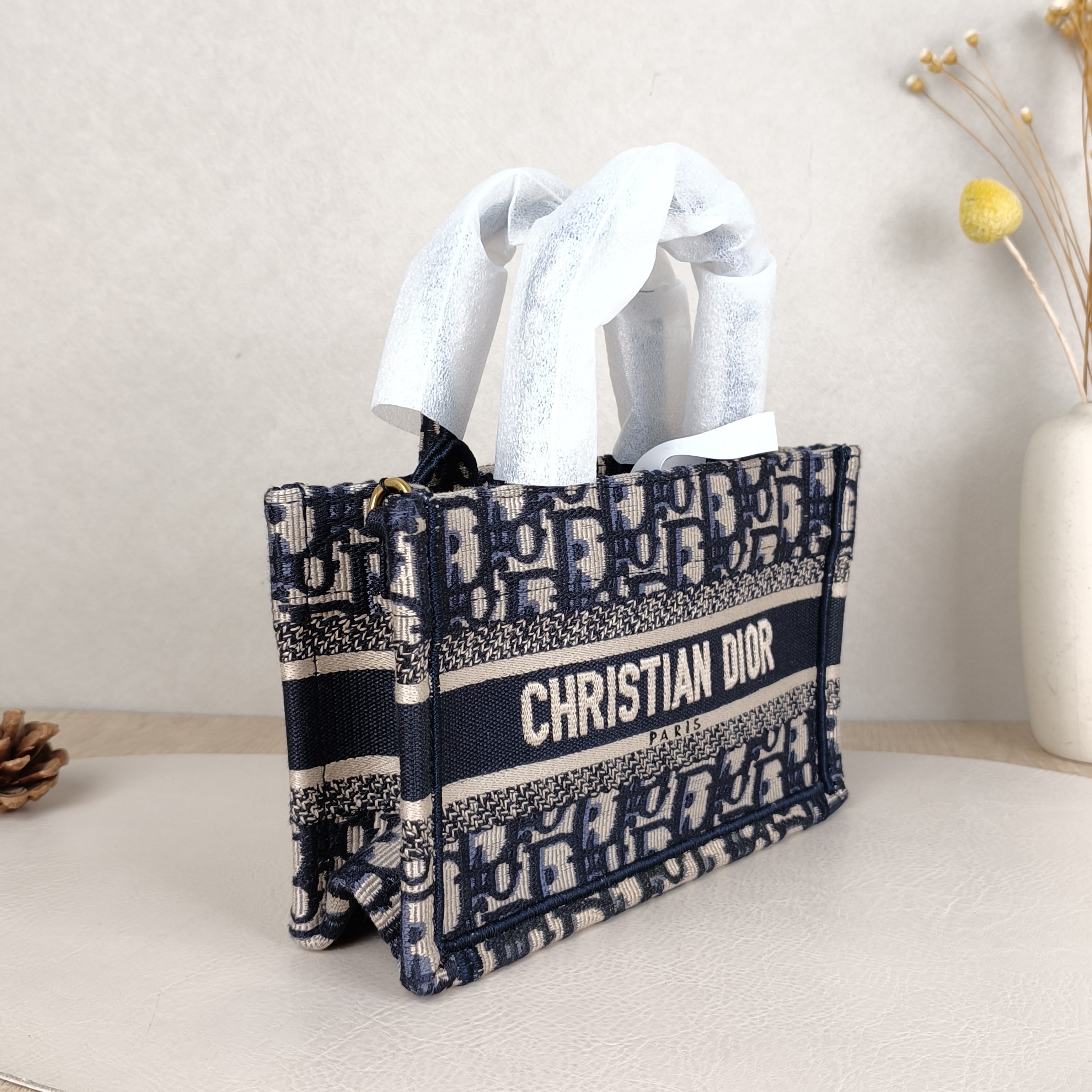 DIOR Shoulder Bag Book Tote Shoulder Strap Edition Blue Canvasmini21.5 × 7.5 × 13 cm — cover view 5 of 5