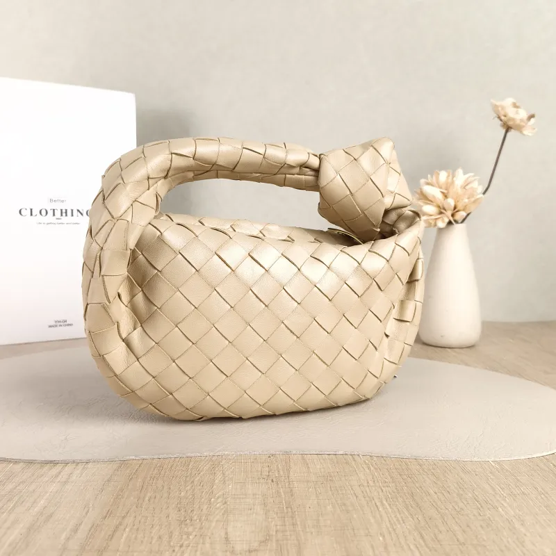 Bottega Veneta Top Handle Bag Jodie Beige Lambskin Mini 28 × 8 × 23 cm — cover view 4 of 5