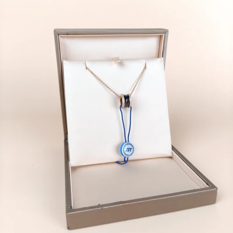 Bvlgari Necklace B.ZERO1Collection Black Pavé Diamond Rose Gold Rose Gold Diamond18KR ose Gold One Size 45cm — cover view 6 of 11