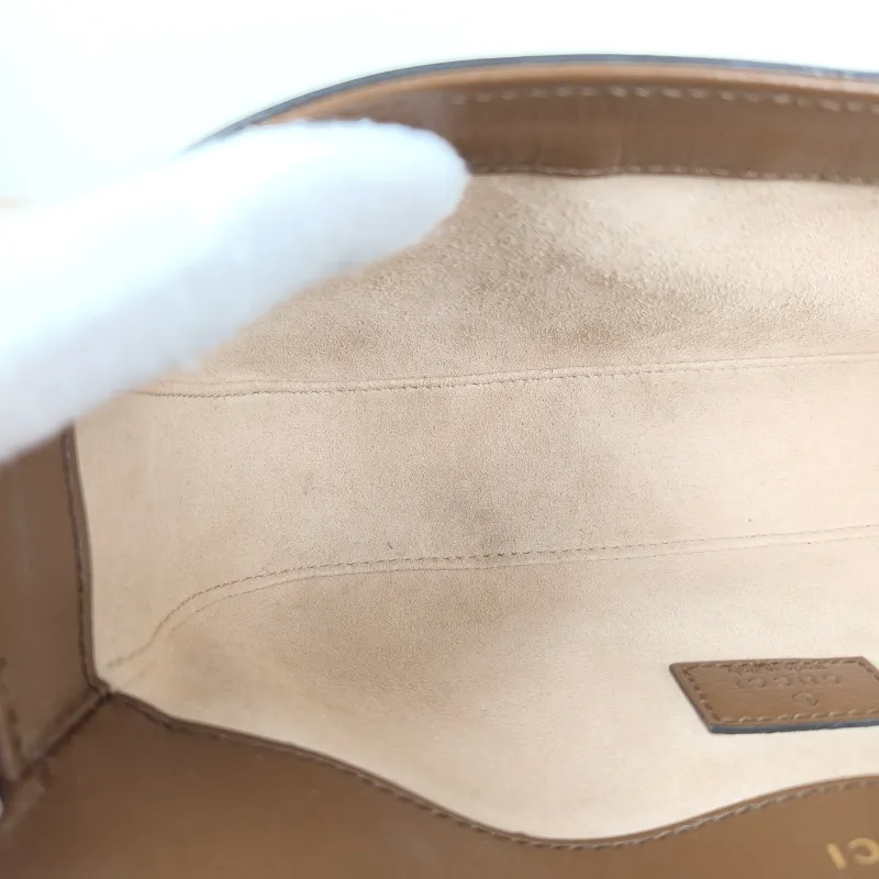 GUCCI Shoulder Bag Horsebit 1955 Horsebit Small Monogram · Shoulder Strap PVC Small 24 × 5.5 × 13 cm — detail view 6 of 12
