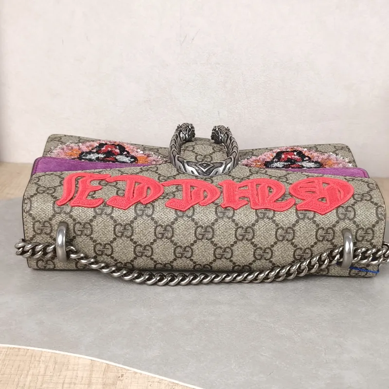 GUCCI Crossbody Bag Dionysus Monogram PVC Medium 28 × 9 × 17 cm — detail view 4 of 13