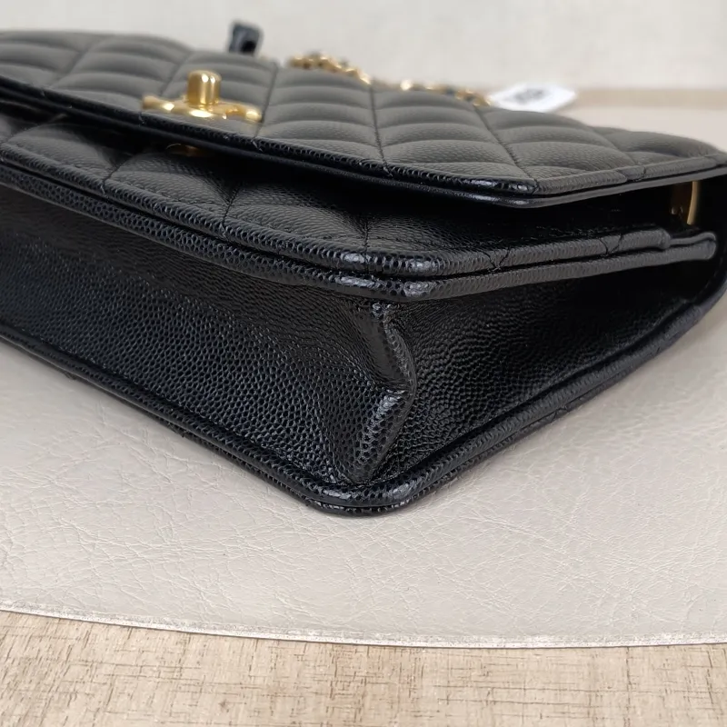 Chanel Crossbody Bag 24s woc Black Grained Calfskin Mini 19.2 × 3.5 × 12.3 cm — detail view 3 of 14