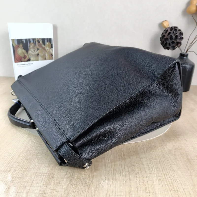 FENDI Top Handle Bag Top Handle Bag Black Calfskin One Size 43 × 18 × 36 cm — detail view 3 of 11