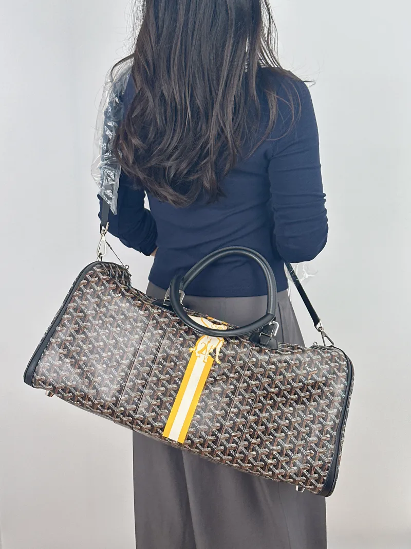 GOYARD Top Handle Bag Croisiere Black PVC One Size 53 × 25 × 25 cm — on-model view 2 of 2
