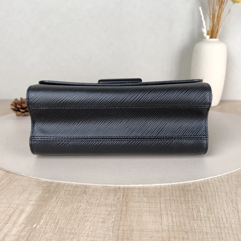 Louis Vuitton Crossbody Bag Twist Black Epi Embossed Calfskin Medium23 × 9.5 × 17 cm — cover view 4 of 6
