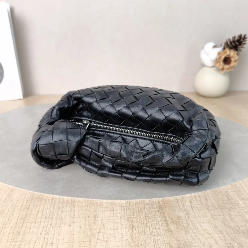 Bottega Veneta Top Handle Bag Jodie Black Lambskin Mini 28 × 8 × 23 cm — detail view 4 of 11