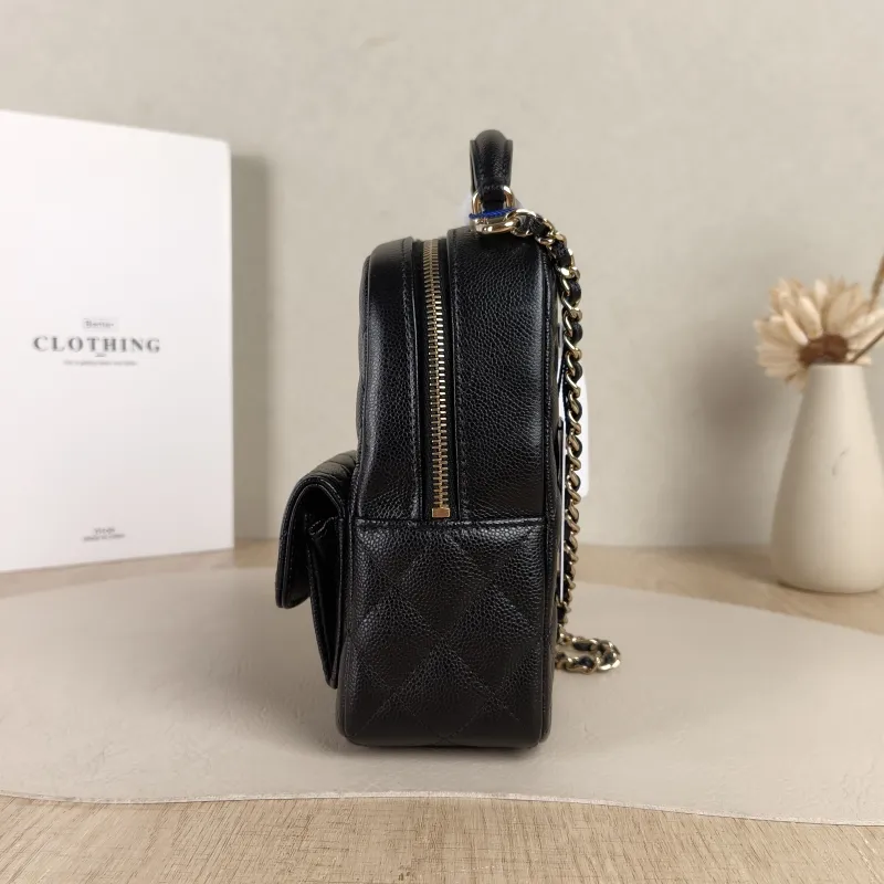Chanel Backpack mini Backpack Collection Black Grained Calfskin One Size13 × 9 × 18 cm — detail view 10 of 13